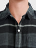 Men's Black Regular Fit Checked Casual Shirt