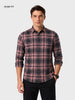 Men's Pink Slim Fit Checkered Casual Shirts