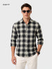 Men's Green Slim Fit Checkered Casual Shirts