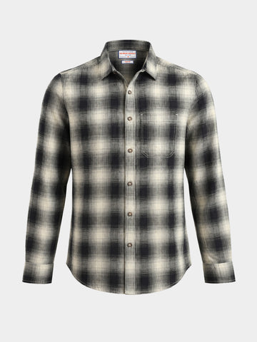 Men's Green Slim Fit Checkered Casual Shirts