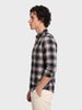 Men's Grey Slim Fit Checkered Casual Shirts
