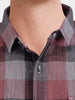 Men's Pink Slim Fit Checkered Casual Shirts