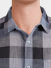 Men's Blue Slim Fit Checkered Casual Shirts