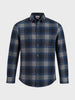 Men's Grey Slim Fit Checkered Casual Shirts