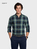 Men's Green Slim Fit Checkered Casual Shirts