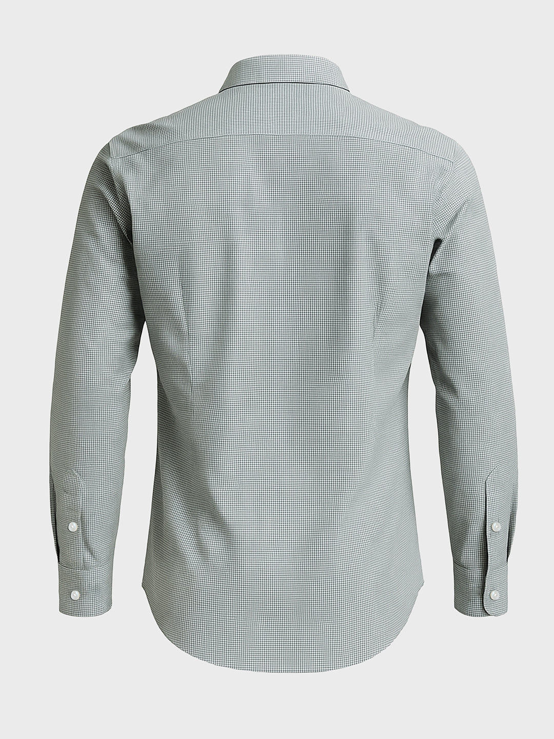 Men's Green Slim Fit Checked Formal Shirt