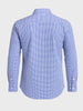 Men's Blue Slim Fit Checked Formal Shirt