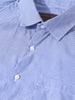 Men's Blue Slim Fit Checked Formal Shirt