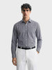 Men's Grey Slim Fit Checked Formal Shirt