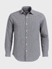 Men's Grey Slim Fit Checked Formal Shirt