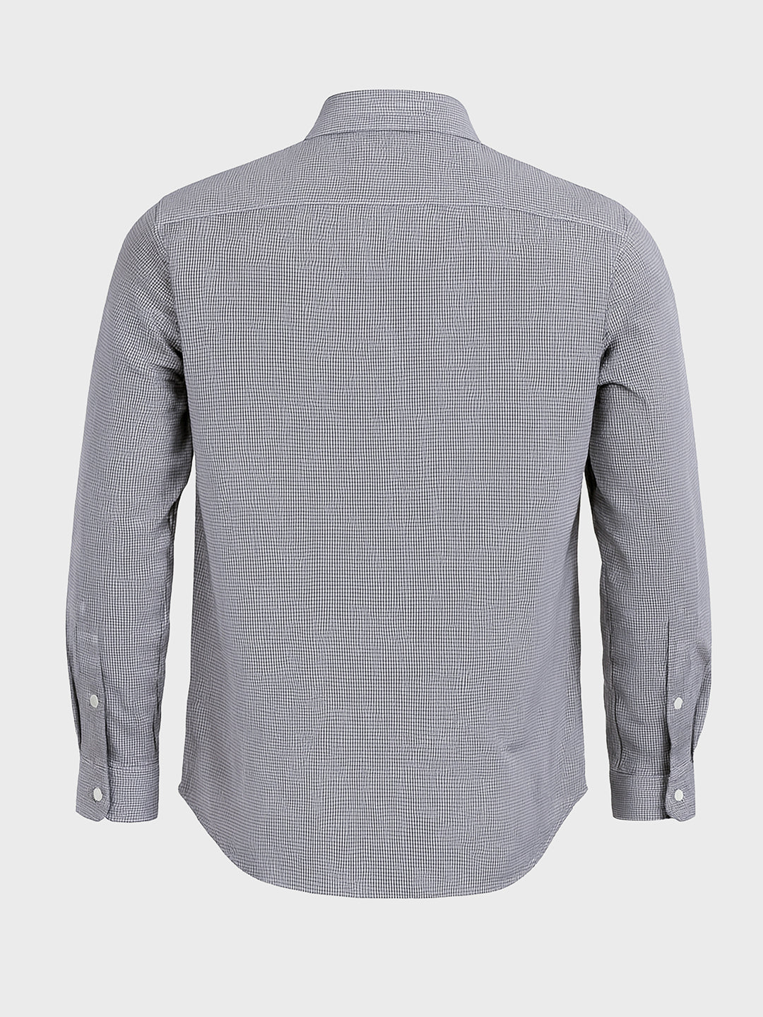 Men's Grey Slim Fit Checked Formal Shirt