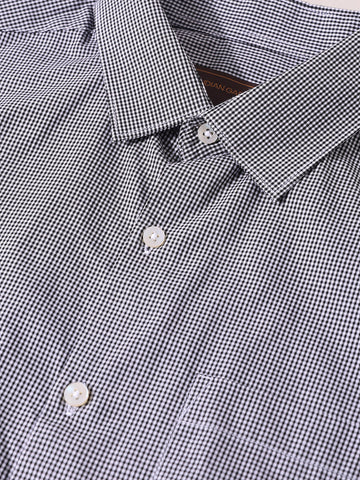 Men's Grey Slim Fit Checked Formal Shirt