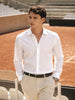 Men's White Slim Fit Solid Casual Shirt