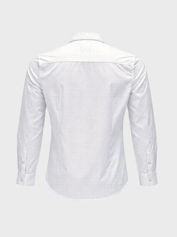 Men's White Slim Fit Solid Casual Shirt