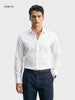 Men's White Slim Fit Solid Casual Shirt