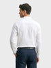 Men's White Slim Fit Solid Casual Shirt