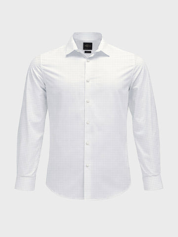 Men's White Slim Fit Solid Casual Shirt