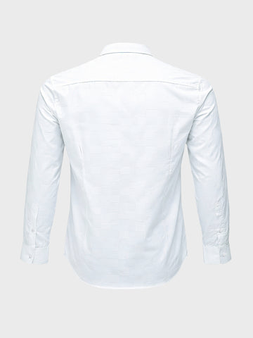 Men's White Slim Fit Solid Casual Shirt