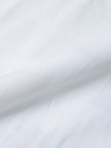 Men's White Slim Fit Solid Casual Shirt