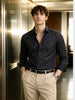 Men's Black Slim Fit Solid Casual Shirt
