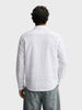 Men's White Slim Fit Striped Casual Shirt