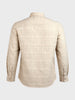 Men's Cream Slim Fit Striped Casual Shirt