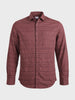 Men's Maroon Slim Fit Striped Casual Shirt