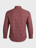 Men's Maroon Slim Fit Striped Casual Shirt