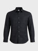 Men's Black Slim Fit Striped Casual Shirt