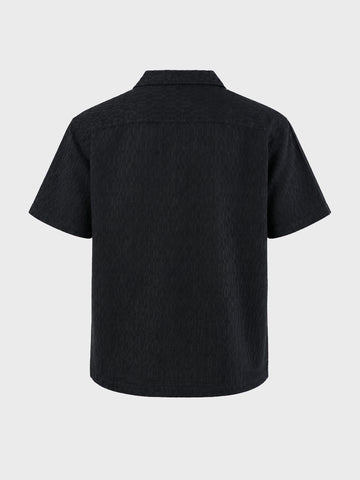 Men's Black Relaxed Fit Solid Casual Shirt