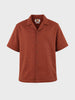 Men's Rust Relaxed Fit Solid Casual Shirt