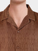 Men's Brown Relaxed Fit Solid Casual Shirt