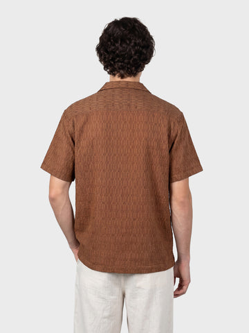 Men's Brown Relaxed Fit Solid Casual Shirt