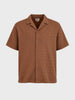 Men's Brown Relaxed Fit Solid Casual Shirt