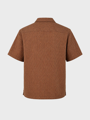 Men's Brown Relaxed Fit Solid Casual Shirt