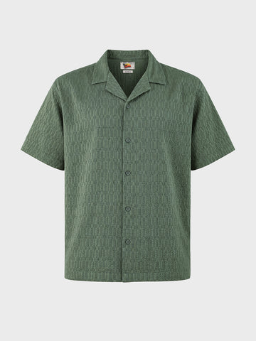 Men's Green Relaxed Fit Solid Casual Shirt