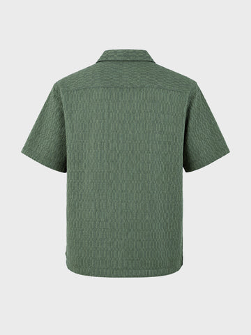Men's Green Relaxed Fit Solid Casual Shirt