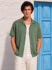 Men's Green Relaxed Fit Solid Casual Shirt
