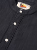 Men's Black Slim Fit Solid Casual Shirt