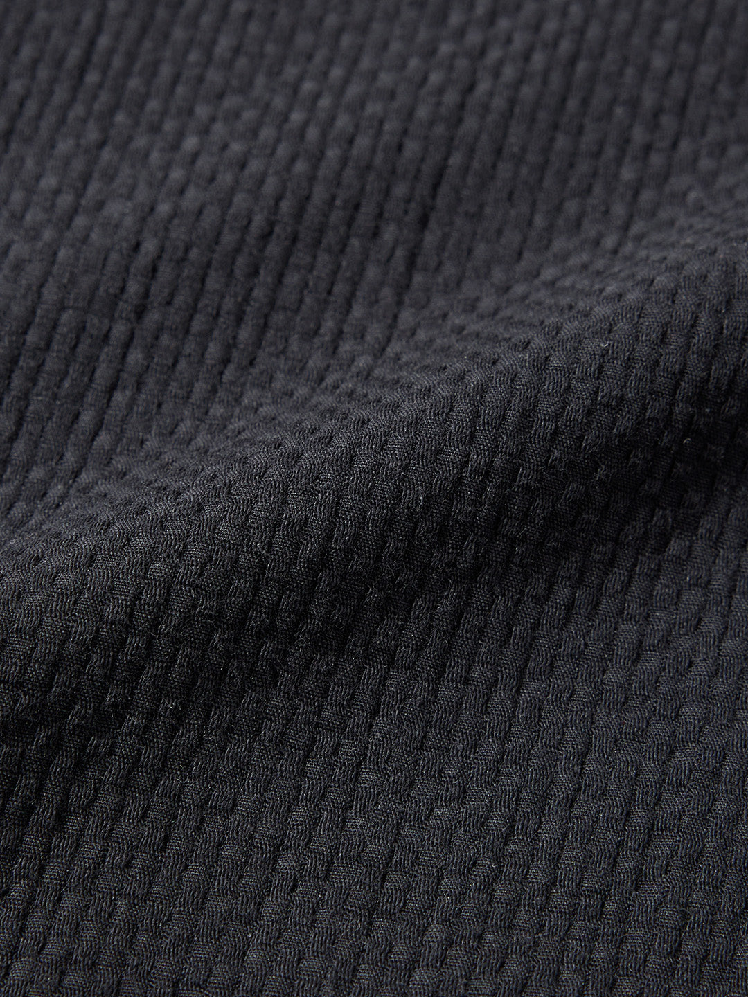 Men's Black Slim Fit Textured Casual Shirt