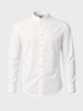 Men's White Slim Fit Textured Casual Shirt