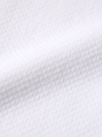 Men's White Slim Fit Textured Casual Shirt