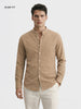 Men's Khaki Slim Fit Solid Casual Shirt