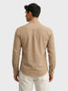 Men's Khaki Slim Fit Solid Casual Shirt