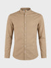Men's Khaki Slim Fit Solid Casual Shirt