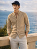 Men's Khaki Slim Fit Solid Casual Shirt