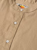 Men's Khaki Slim Fit Solid Casual Shirt