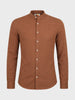 Men's Brown Slim Fit Textured Casual Shirt
