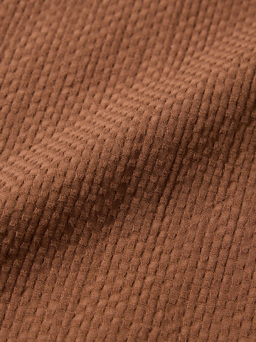 Men's Brown Slim Fit Textured Casual Shirt