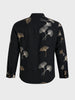 Men's Black Relaxed Fit Embroidered Casual Shirts